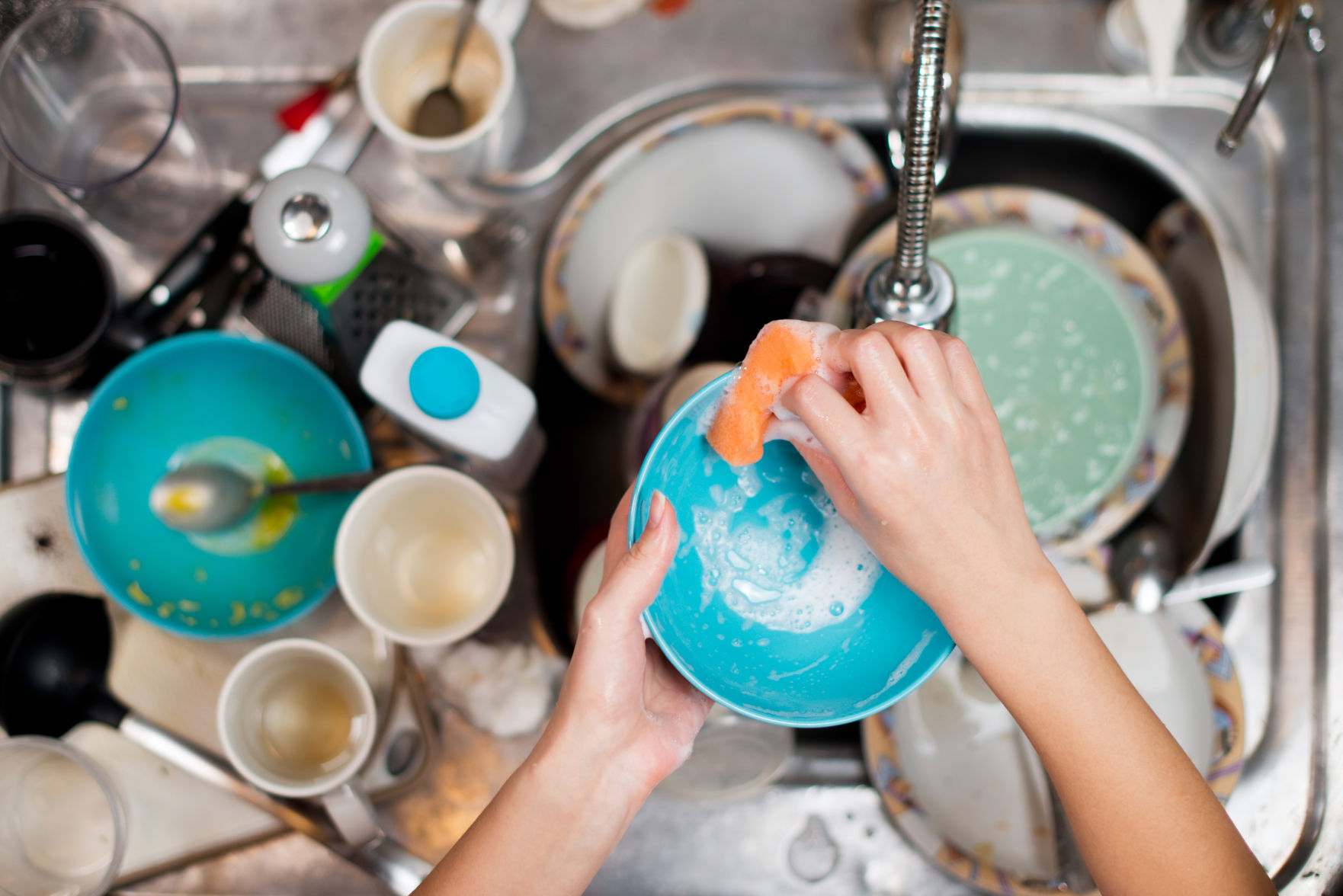 Doing dishes